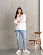 cropped jean τζιν εγκυμοσυνης seraphine σε light blue αποχρωση. πρακτικο μαλακο και οικονομικο. μεγαλα μεγεθη/Plus size.